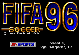 FIFA Soccer 96 (USA, Europe) (En,Fr,De,Es,It,Sv) Title Screen